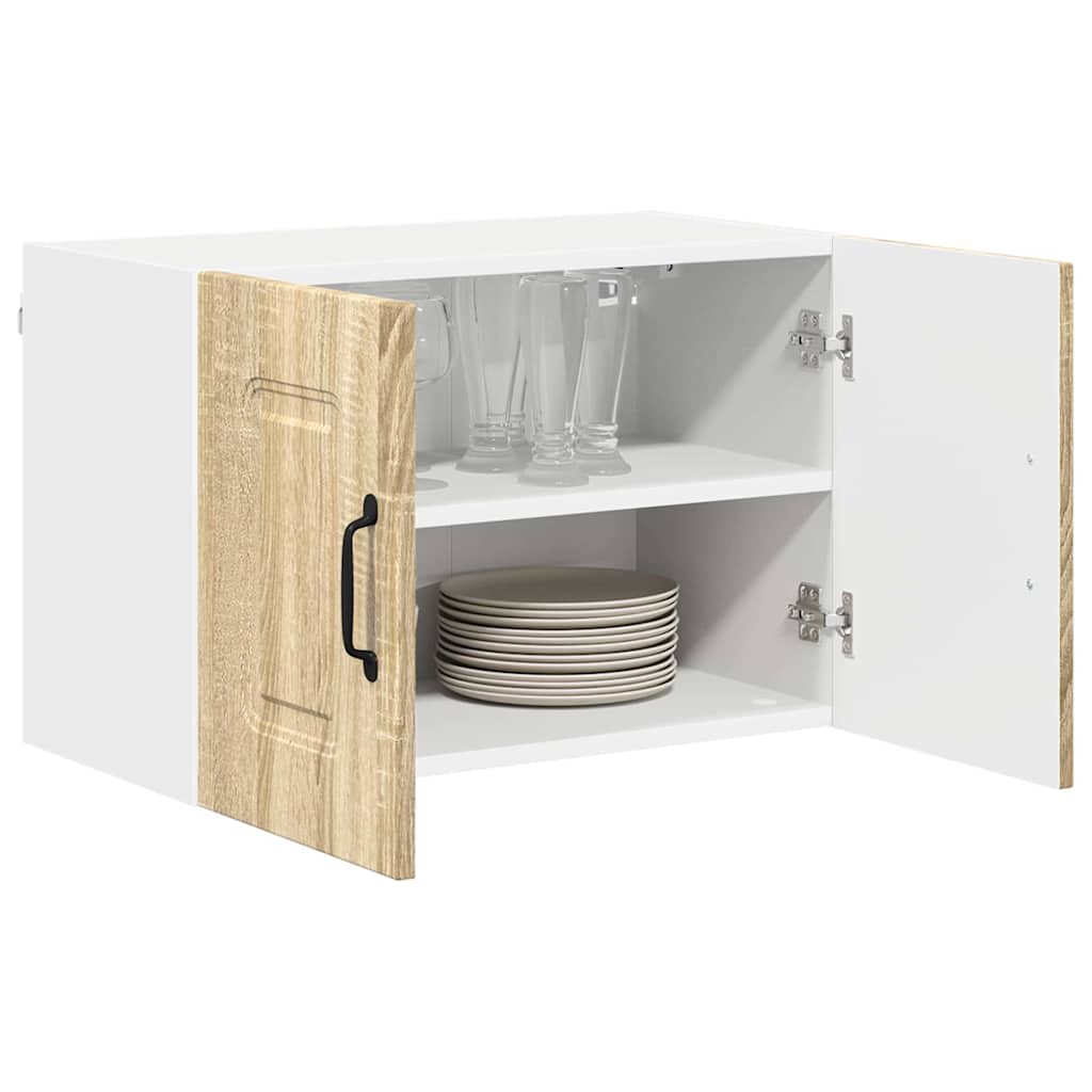 Kitchen Wall Cabinet with Door 2 pcs Sonoma Oak 60 x 31 x 40 cm